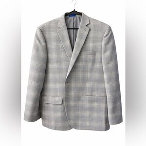 Apt. 9 Light Gray Checkered Blazer
